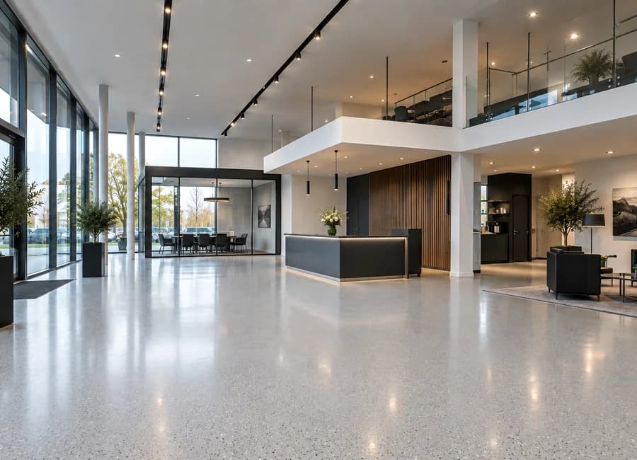 Autohaus mit Epoxidharzboden